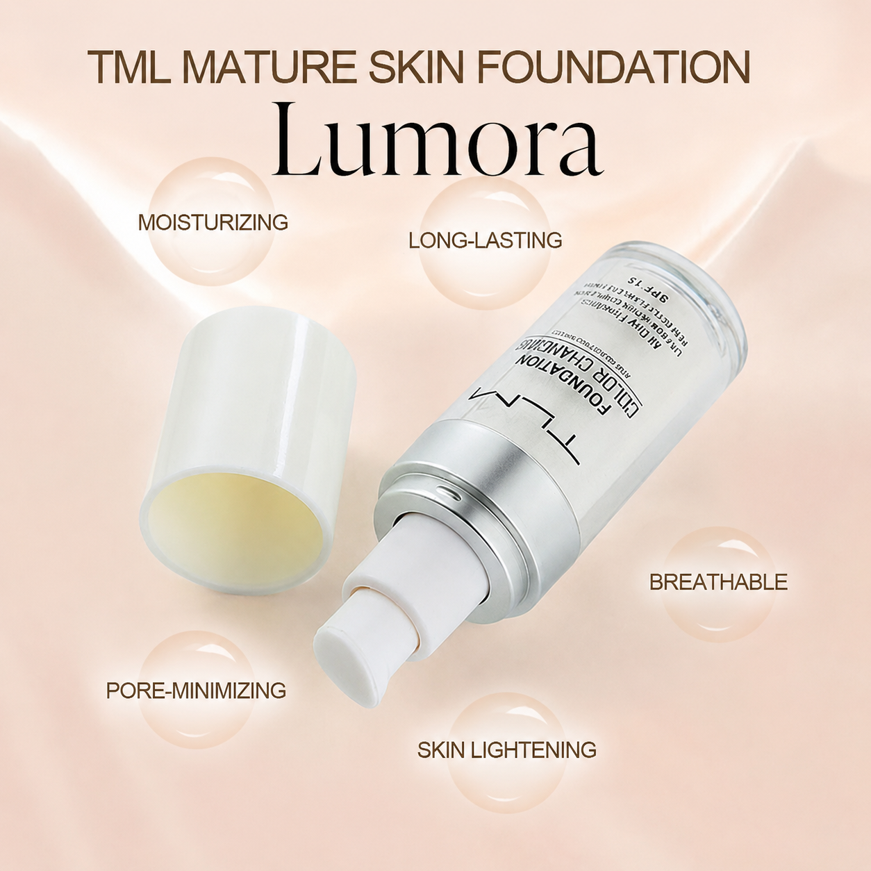 Samantha Tone-Adapting Foundation Smooths, Hydrates, SPF15