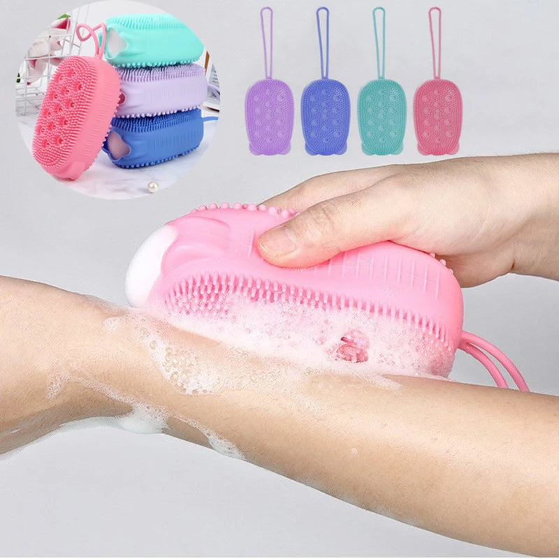 Maryah Silicone Body Scrubber Smooth Skin, Soft Lather, Dispenser