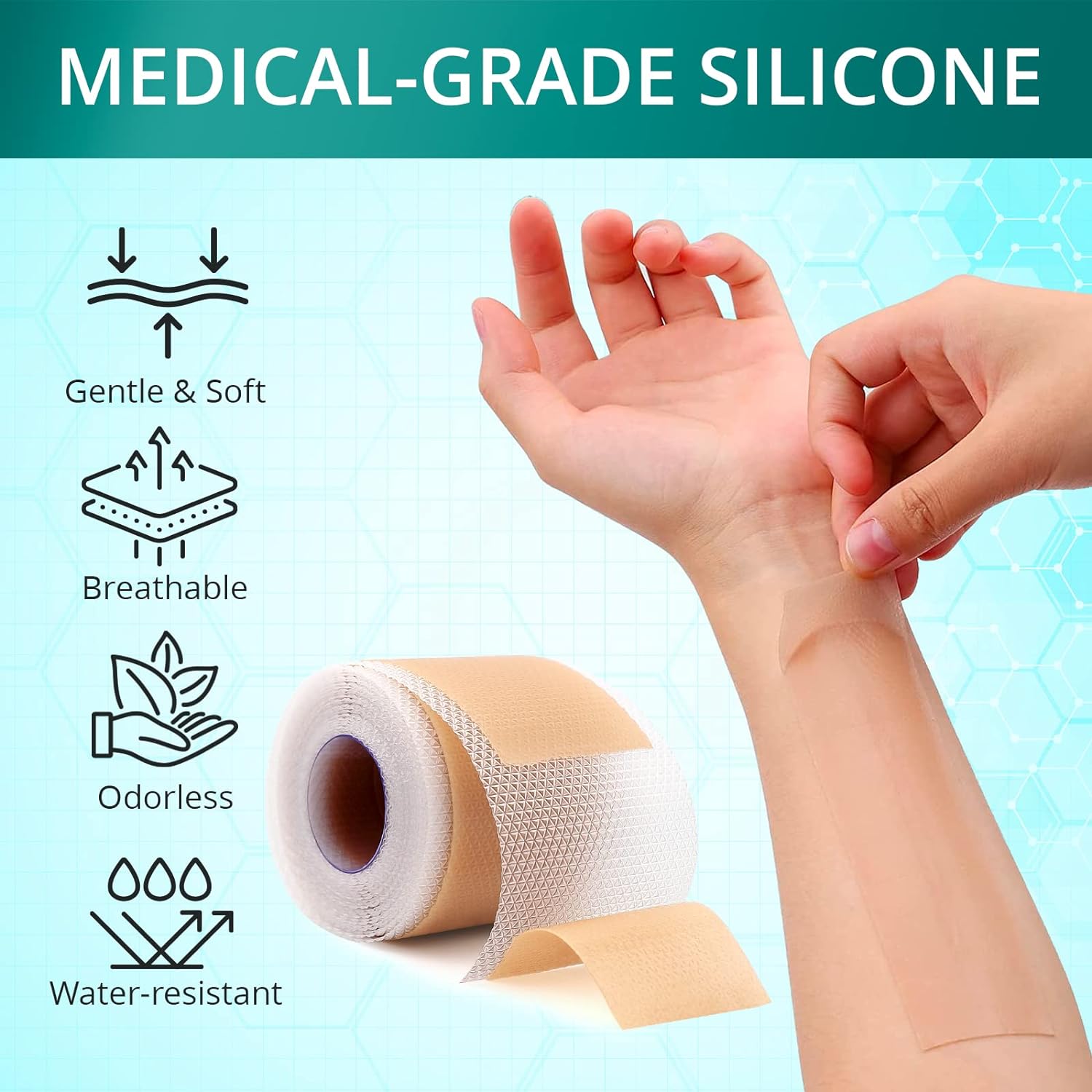 Sheena Silicone Scar Sheets Softens Flattens Reusable Roll