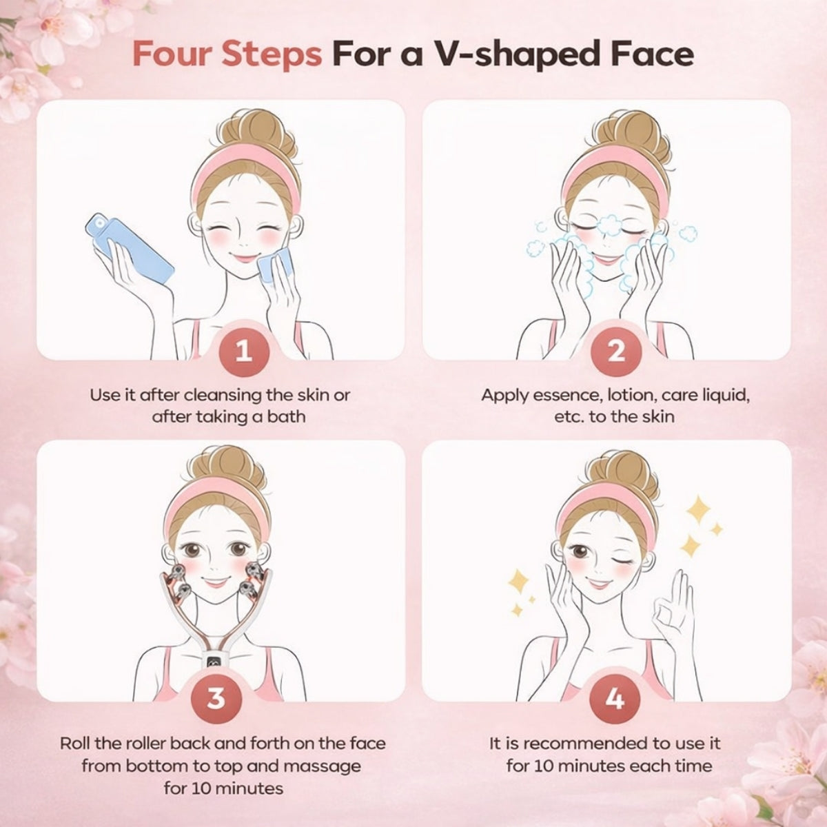 Aicelyn EMS Light Therapy Face Massager Puffiness Jawline Lift