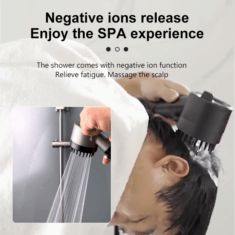 Lexine Shower Head Filtered Rinse, Scalp Massage, 3 Modes