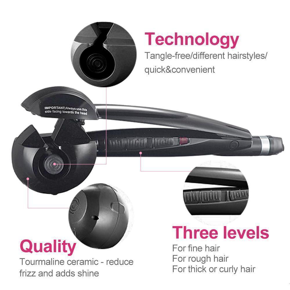 Angie Auto Rotating Hair Curler Shine, Volume, Ceramic