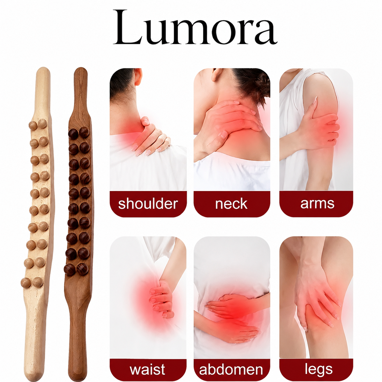 Reign Wooden Gua Sha Stick Relief, Sculpt, Full Body