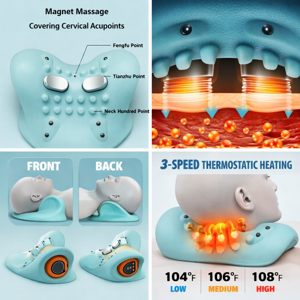 Avianna Heated Neck Massager Deep Relief Shiatsu Heat Control