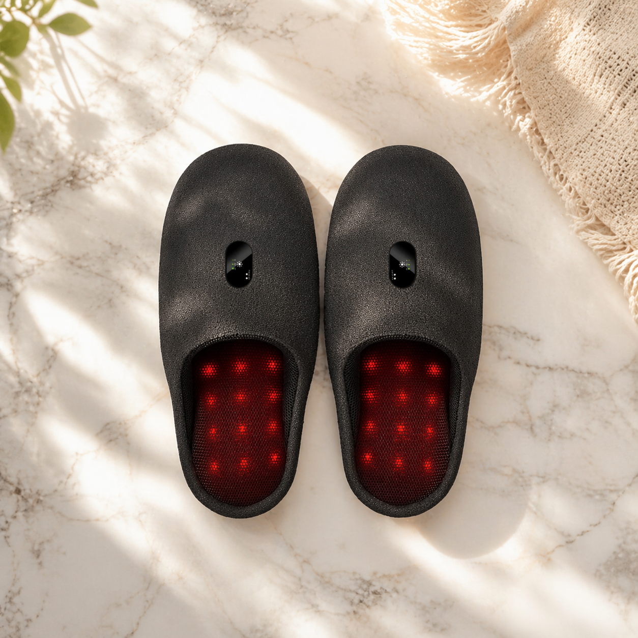 Soleia Foot Recovery Slippers Soothe, Restore, Light Therapy
