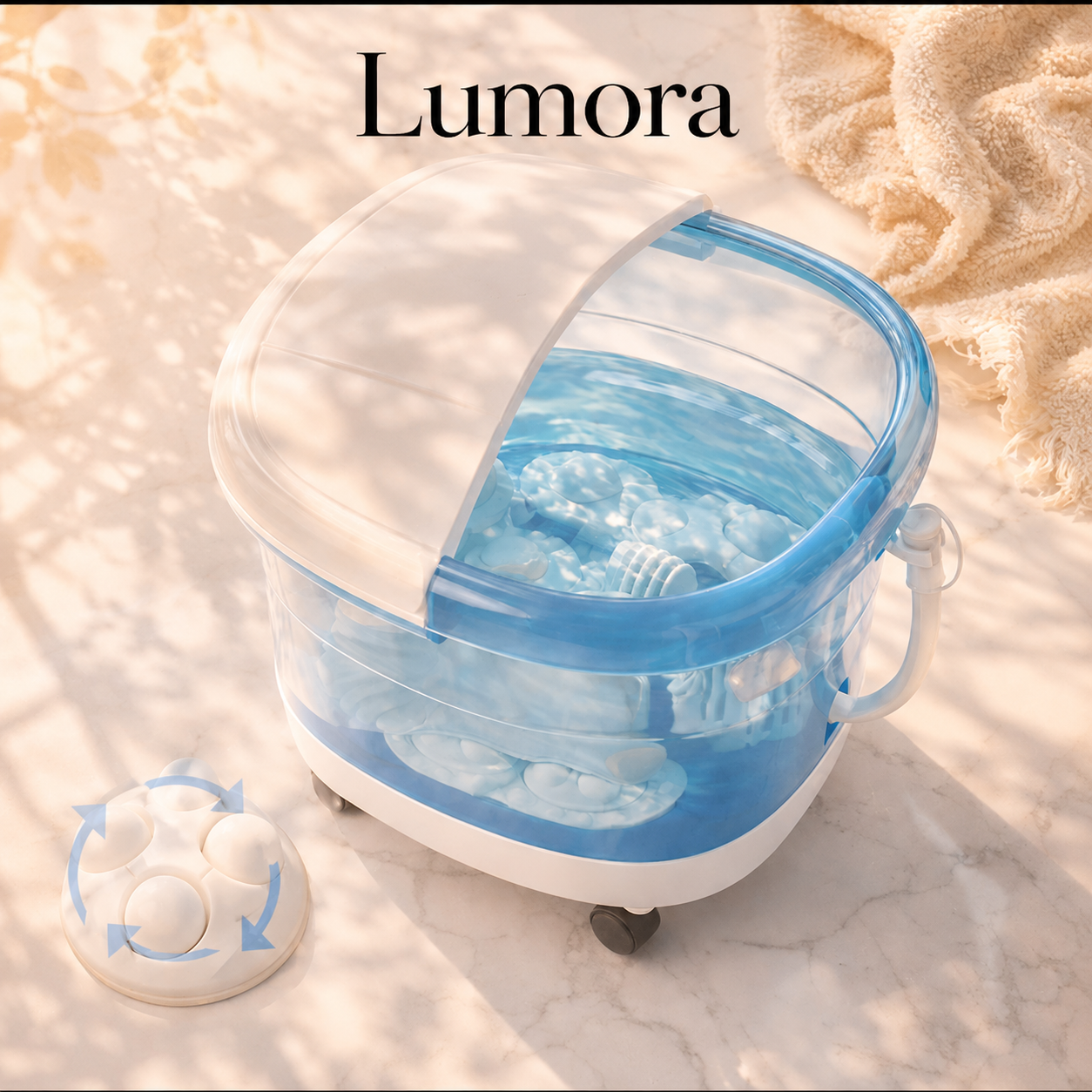 Kierra SoleTherm Foot Spa Deep Relief, Warm Ease, Bubble Heat