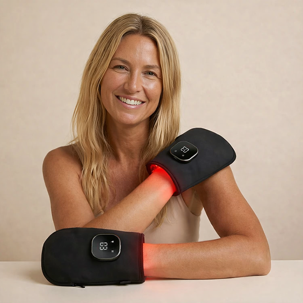 Red Lighting Heating Gloves