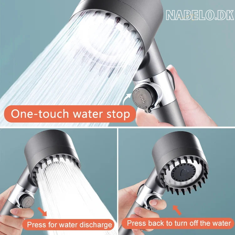 Lexine Shower Head Filtered Rinse, Scalp Massage, 3 Modes