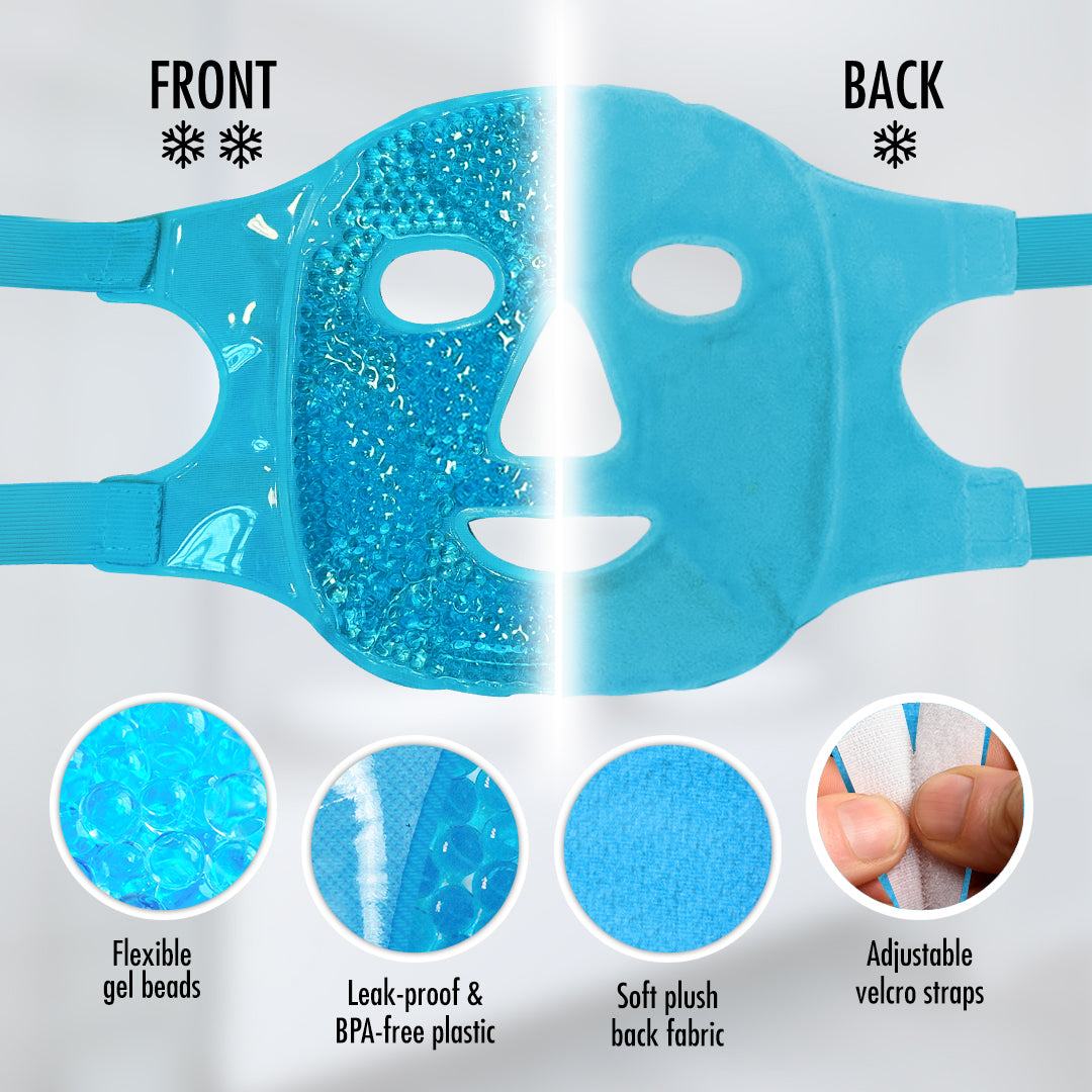 Jannet Gel Bead Face Mask Cooling, Depuffing, Reusable