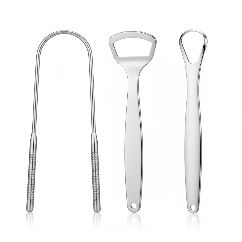 Audrey Tongue Scraper Fresh Breath, Confidence, Steel