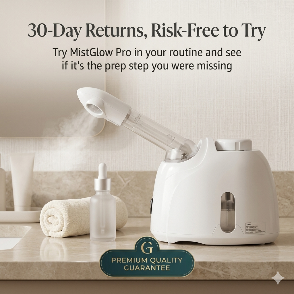 Shermey Facial Steamer Dewy Skin, Warm Mist, 360 Arm