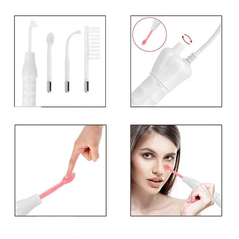 Grace High Frequency Facial Wand Firmer Skin, Scalp Care, Glass