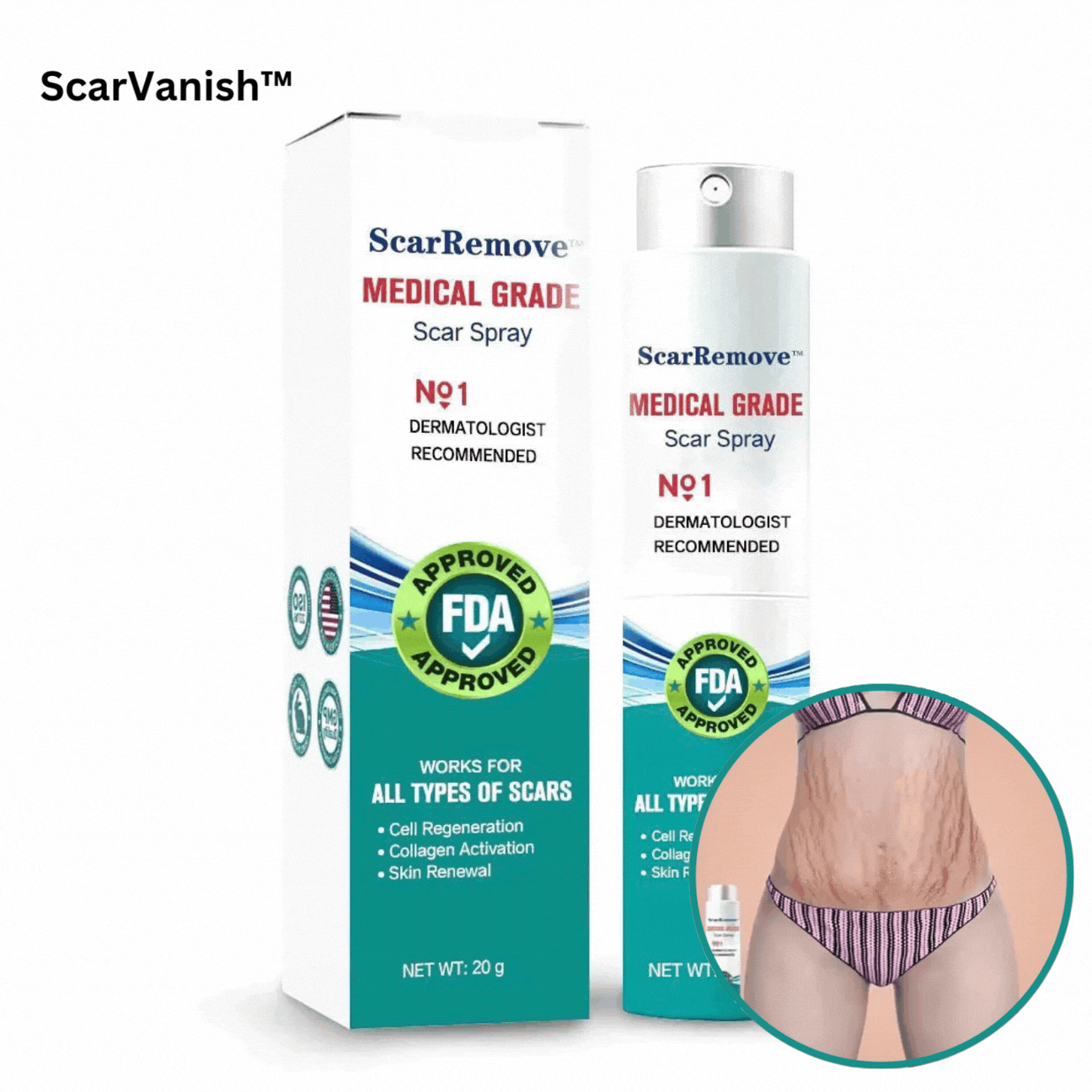 Bea Scar Removal Spray Smoother Skin Daily Renewal Mist