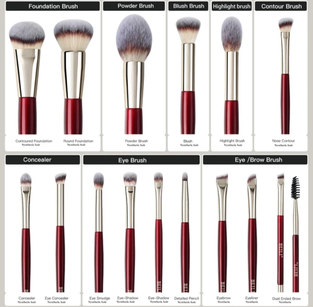 Ylona Pro Brush Set Smooth Blend, Soft Touch, 15 Pieces