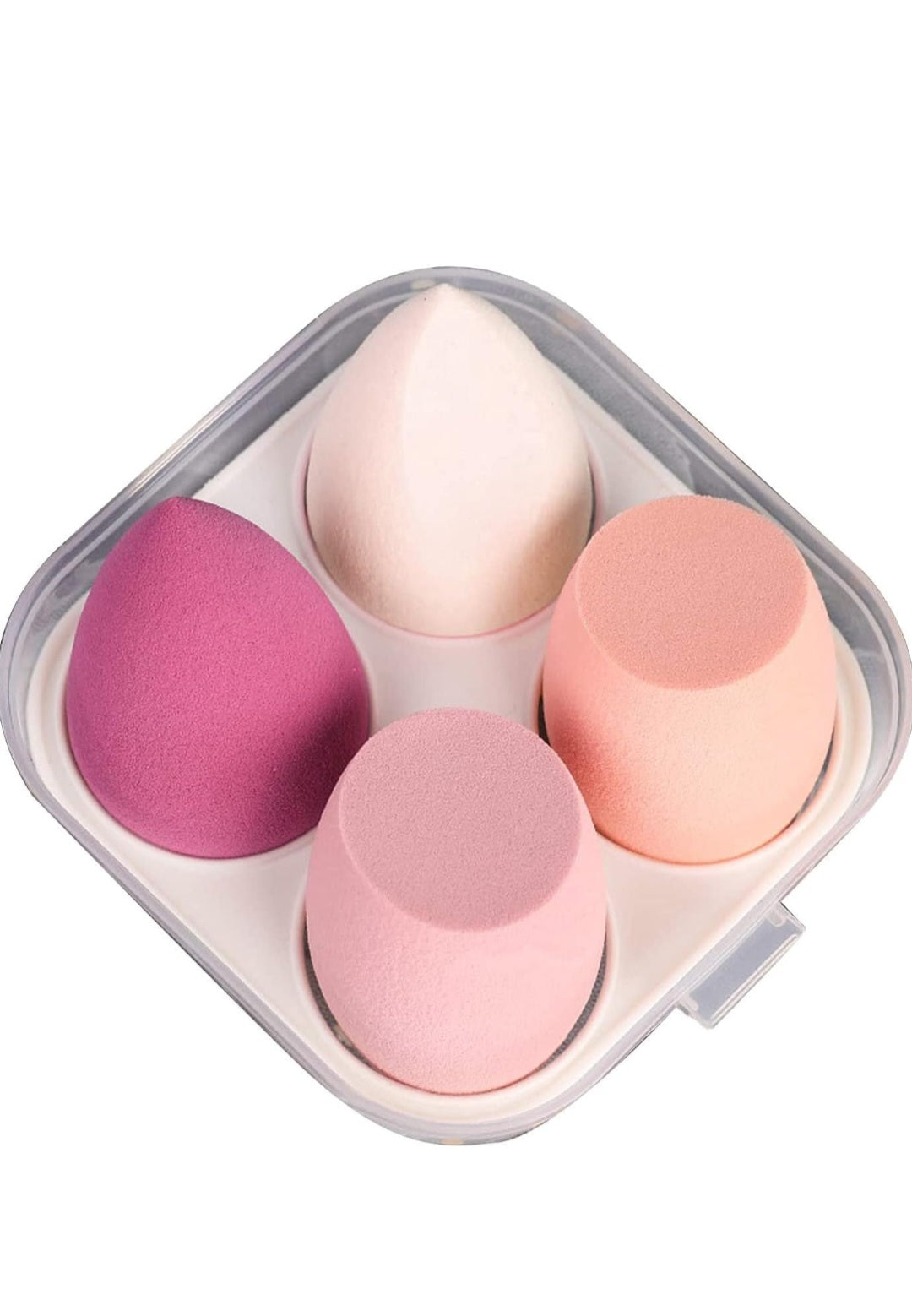 Hanasha Makeup Sponge Set Smooth Blend, Soft Finish, 4pc