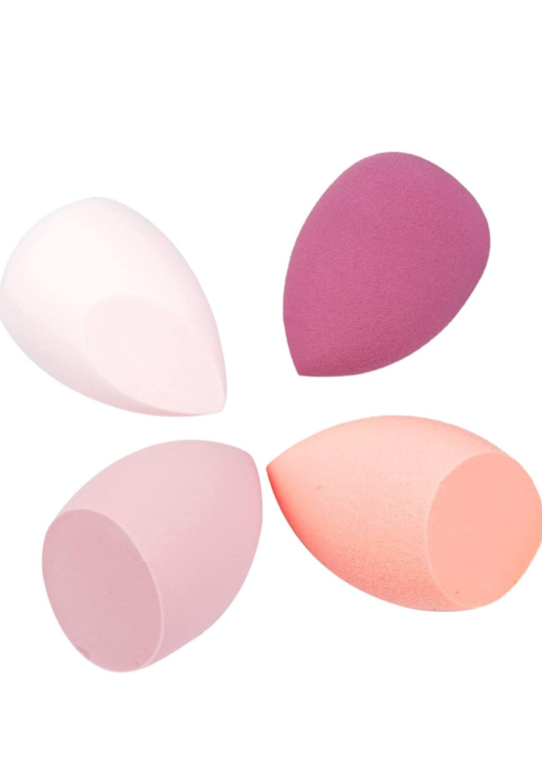 Hanasha Makeup Sponge Set Smooth Blend, Soft Finish, 4pc