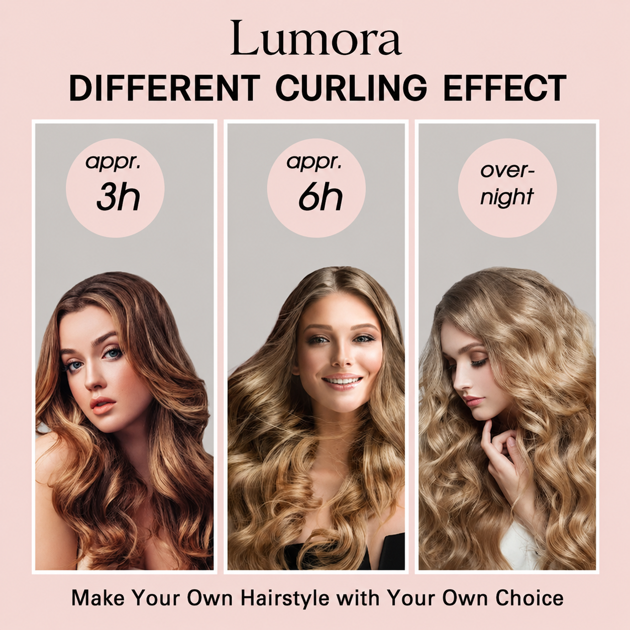 Brianna Heatless Hair Curler Soft Waves Overnight Comfort
