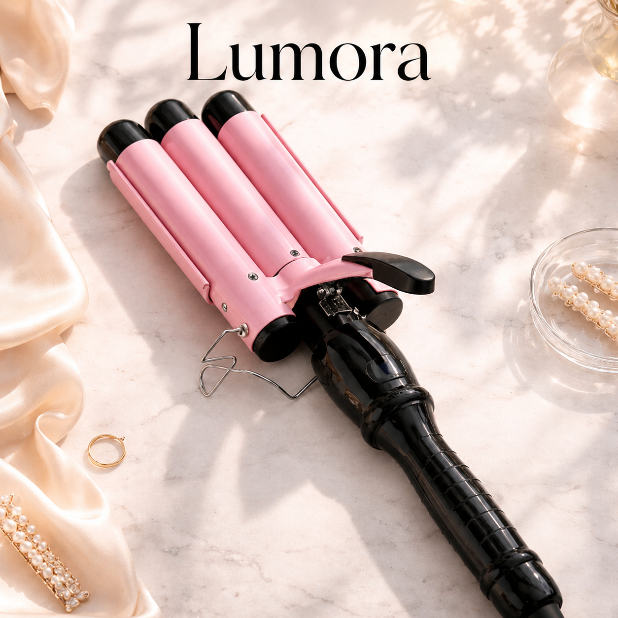 Kiarra Hair Waver Beach Waves, Glossy Volume, Ceramic