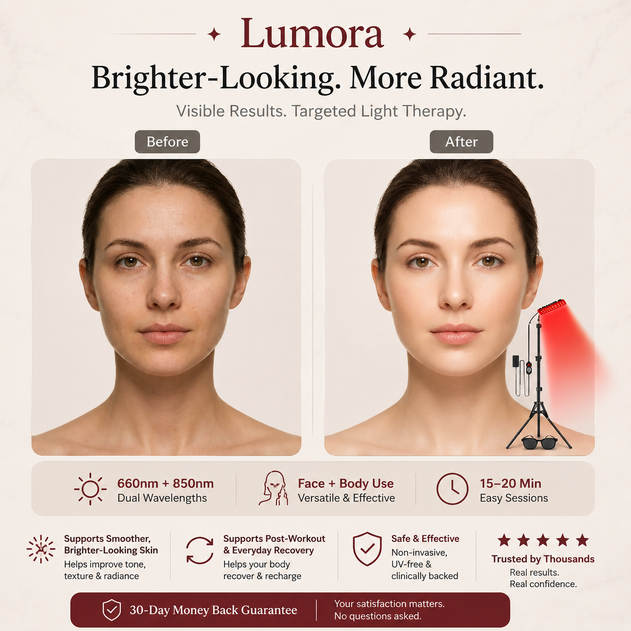 Sabrina Red Light Therapy Lamp