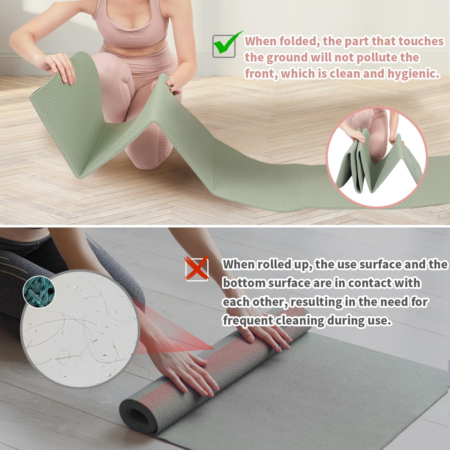Karla Foldable Yoga Mat Tone Sculpt Portable Comfort