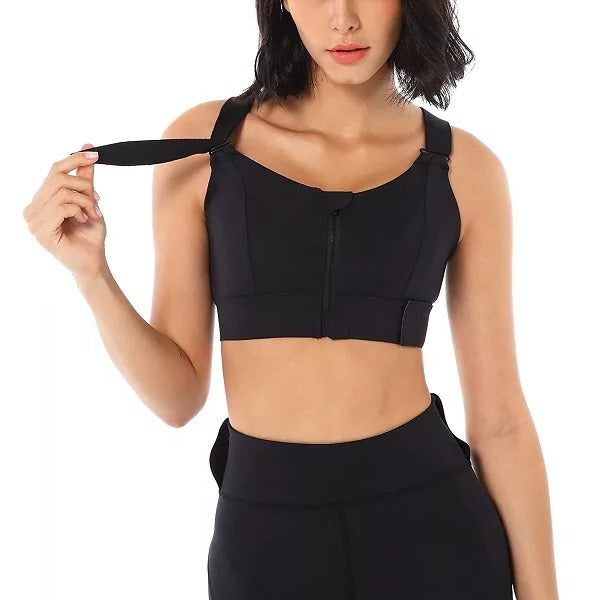 Gabriela Sports Bra Lift, Support, Front Zip
