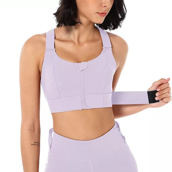 Gabriela Sports Bra Lift, Support, Front Zip