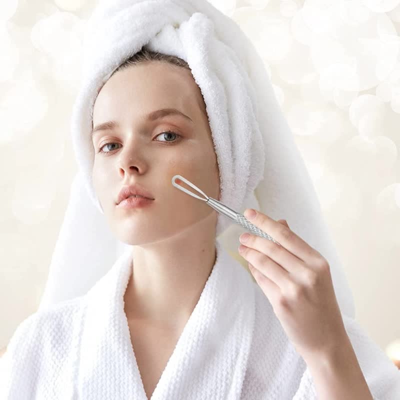 Heveah Blackhead Extractor Clear Pores, Smooth Skin, Steel