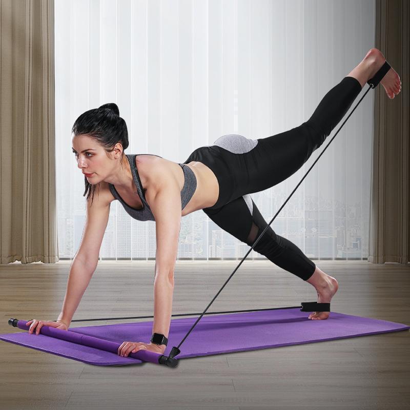 Mizzy Pilates Bar Kit Full Body Tone Sculpt Portable Design