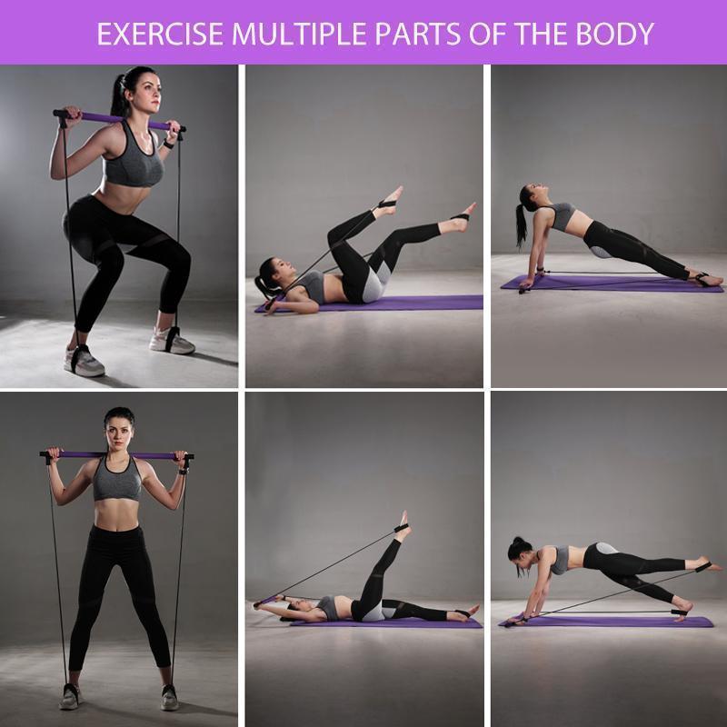 Mizzy Pilates Bar Kit Full Body Tone Sculpt Portable Design