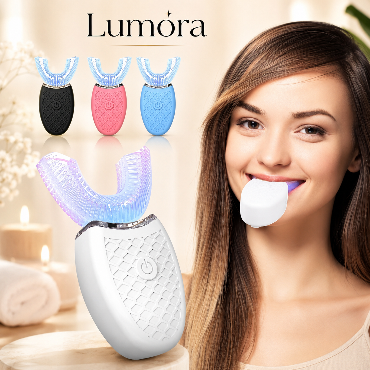 Fiona U Shaped Toothbrush Faster Cleaning, Brighter Smile, Silicone