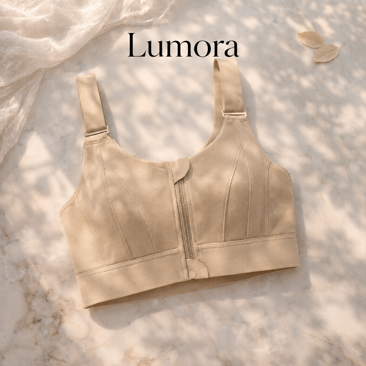 Gabriela Sports Bra Lift, Support, Front Zip