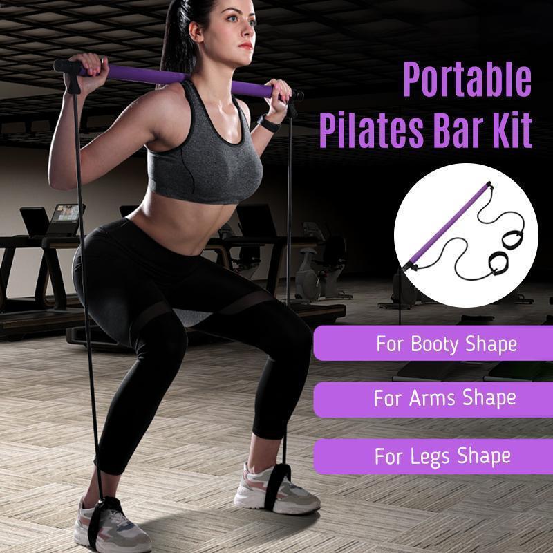 Mizzy Pilates Bar Kit Full Body Tone Sculpt Portable Design