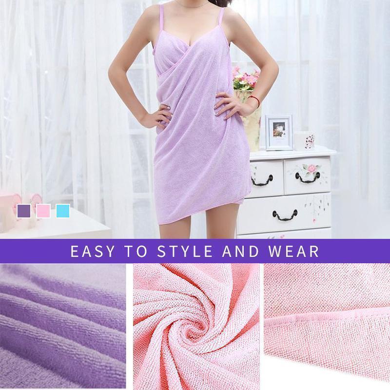 Trixie Bath Towel Wrap Hands Free, Quick Dry, Soft Microfiber