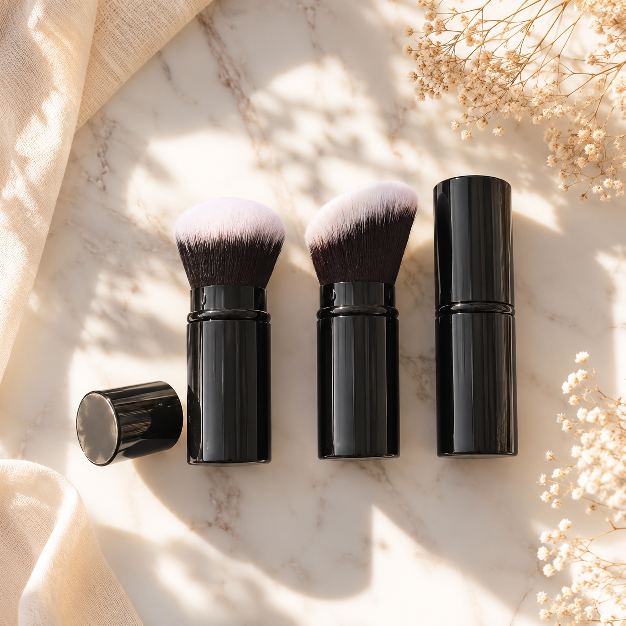 Winona Portable Kabuki Makeup Brush Smooth Blend Travel Case