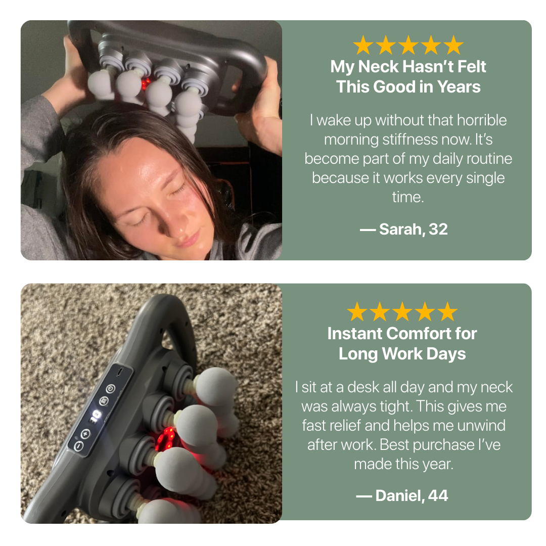 Carmina PulseOne Heated Neck Massager Gentle Relief Daily Comfort