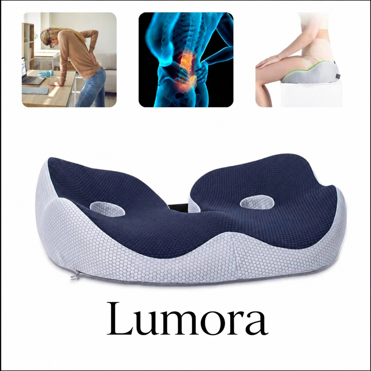 Vien Memory Foam Seat Cushion Tailbone Relief, Posture, Portable