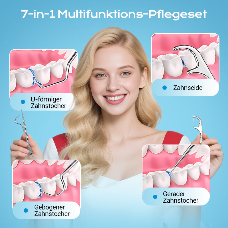 Barbara Reusable Dental Picks Fresh Smile, Travel Case, Floss