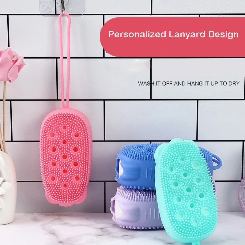 Maryah Silicone Body Scrubber Smooth Skin, Soft Lather, Dispenser