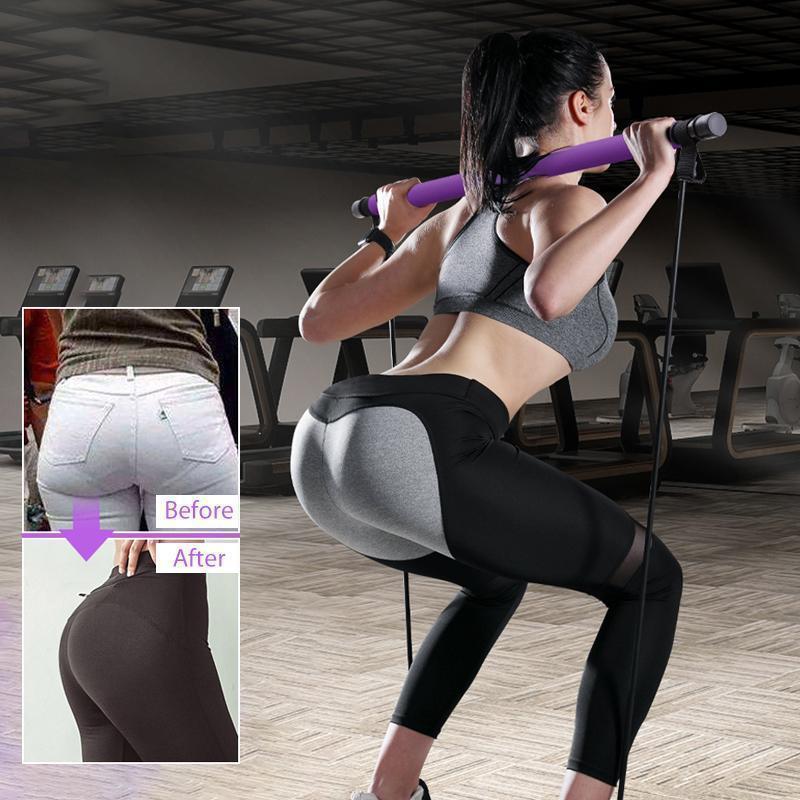 Mizzy Pilates Bar Kit Full Body Tone Sculpt Portable Design