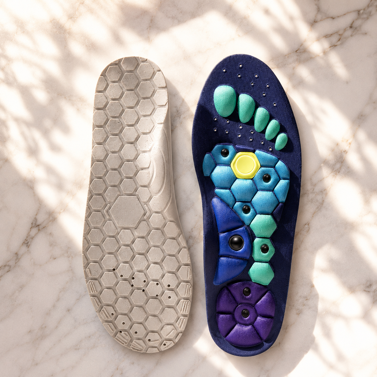 Aryana Comfort Insoles Arch Support, Cushioning, Trim Fit