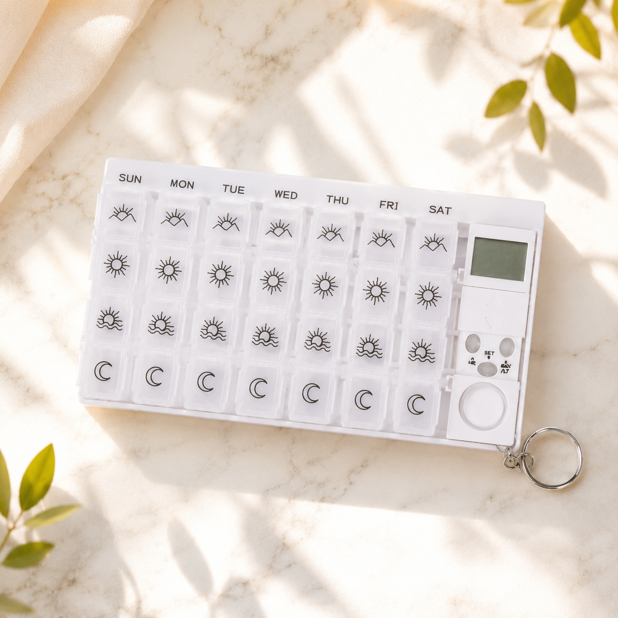 Kristal Pill Organizer Daily Reminders, Calm Routine, Alarm