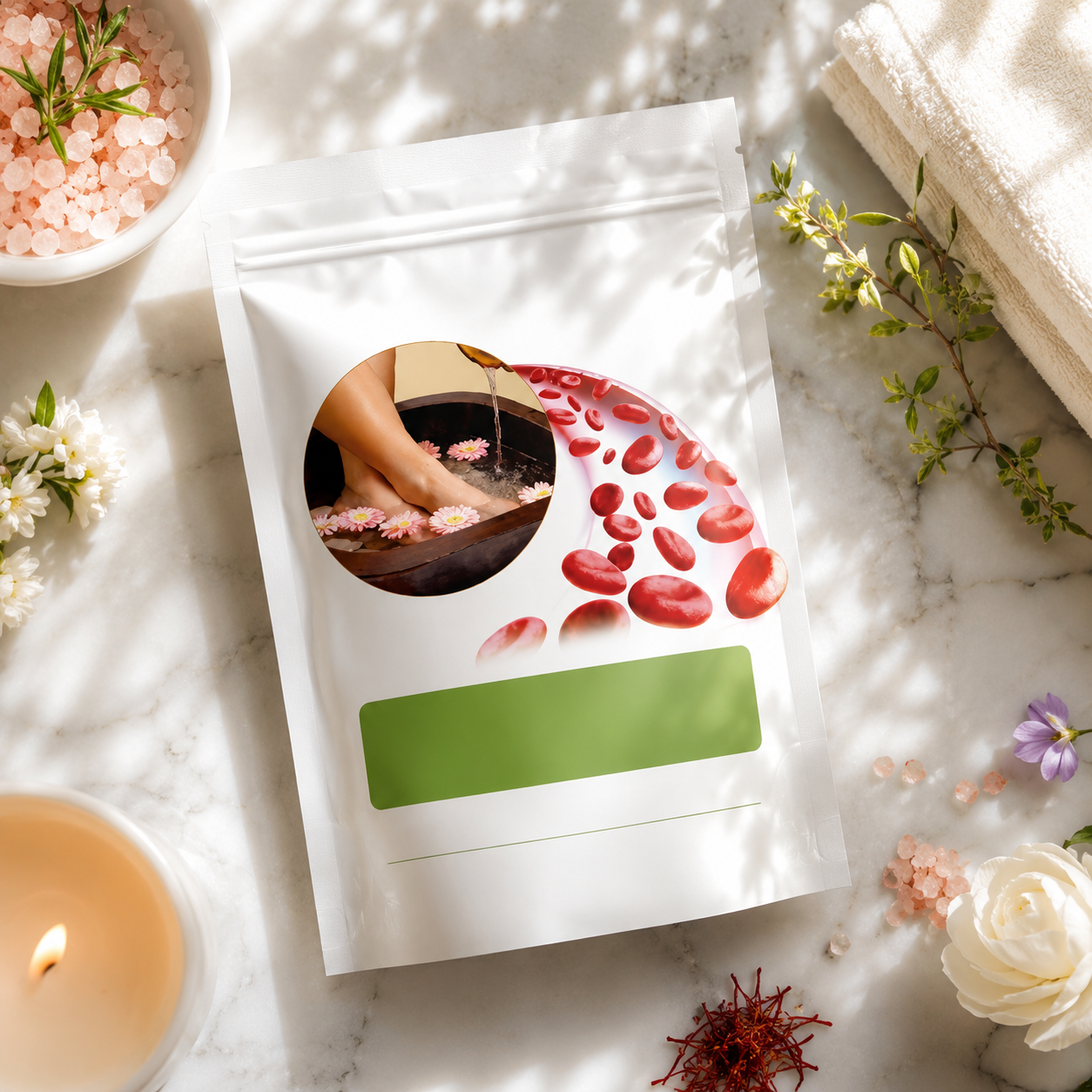 Angelique Herbal Foot Soak Beads Calm Feet Spa Ritual