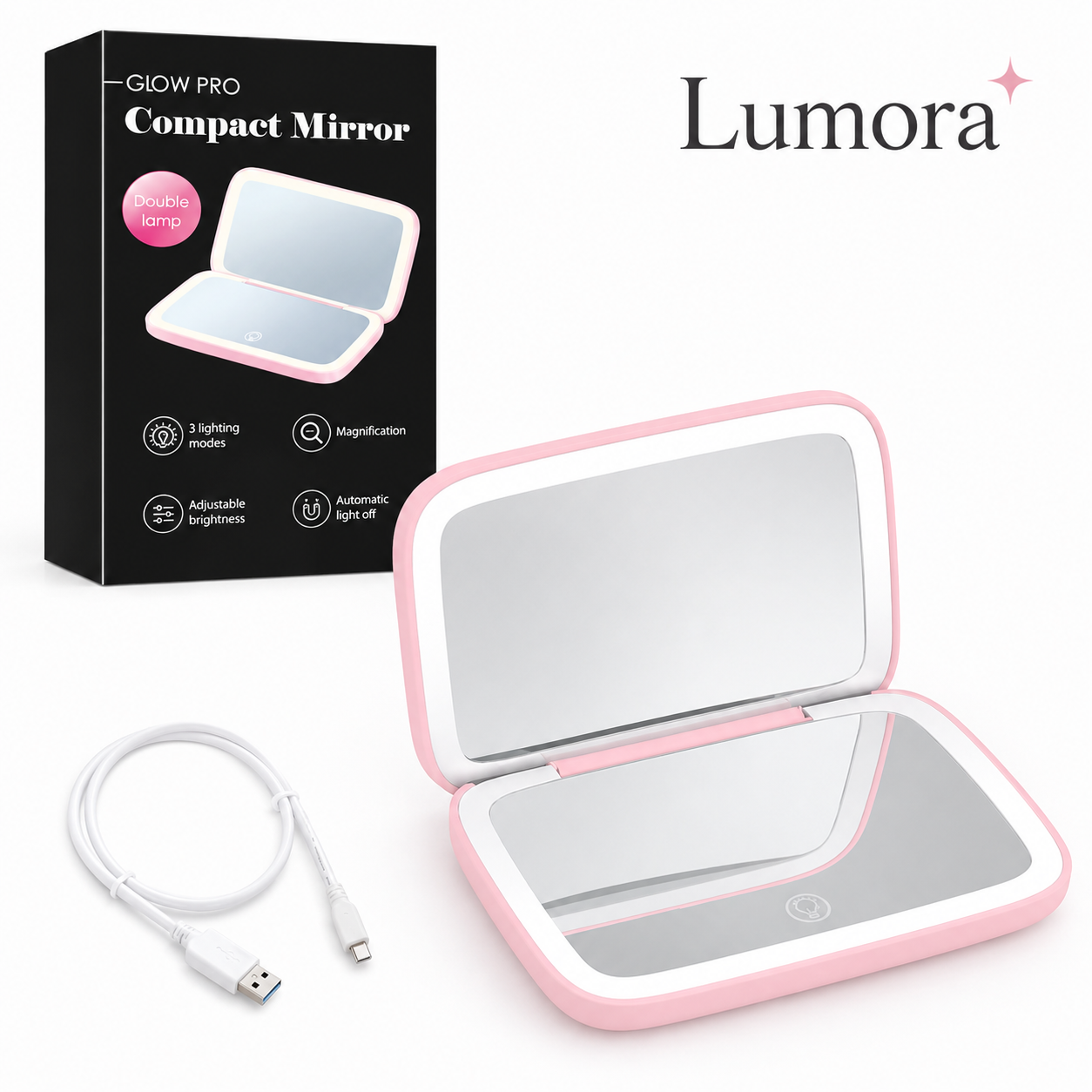 Martha LED Makeup Mirror For Clear Touch Ups 10X