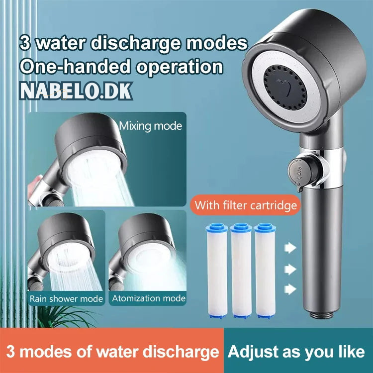 Lexine Shower Head  Filtered Rinse, Scalp Massage, 3 Modes
