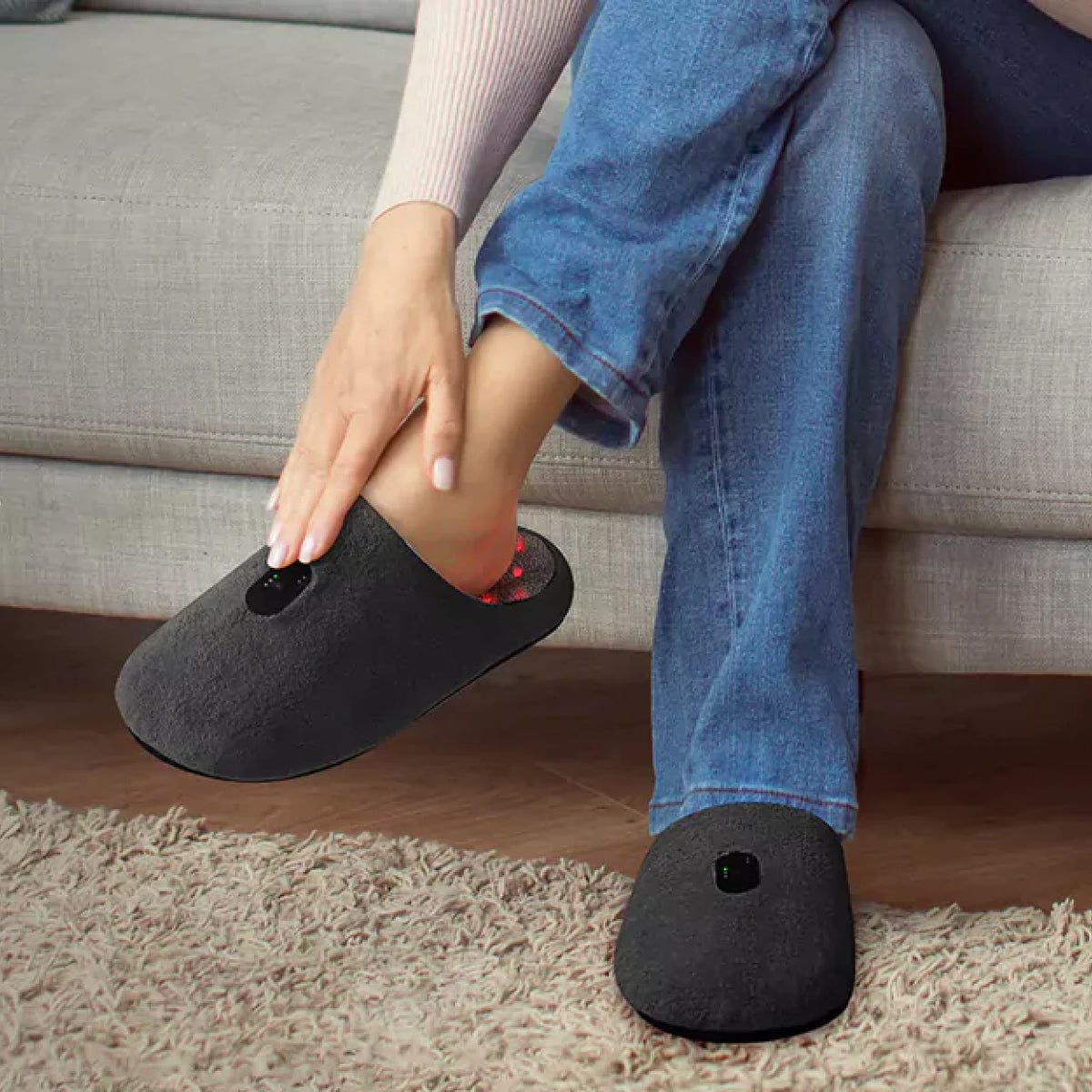 Soleia Foot Recovery Slippers Soothe, Restore, Light Therapy
