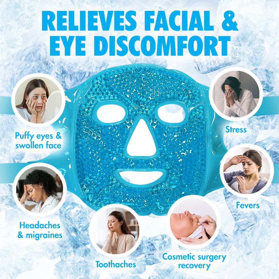 Jannet Gel Bead Face Mask Cooling, Depuffing, Reusable