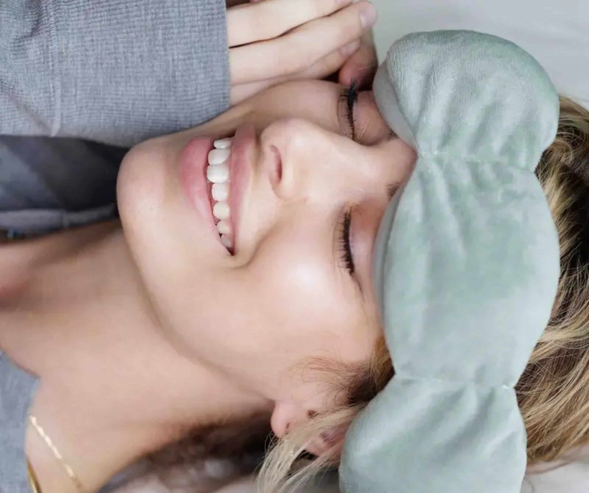 Janella Weighted Sleep Eye Mask Calm, Blackout, Cooling