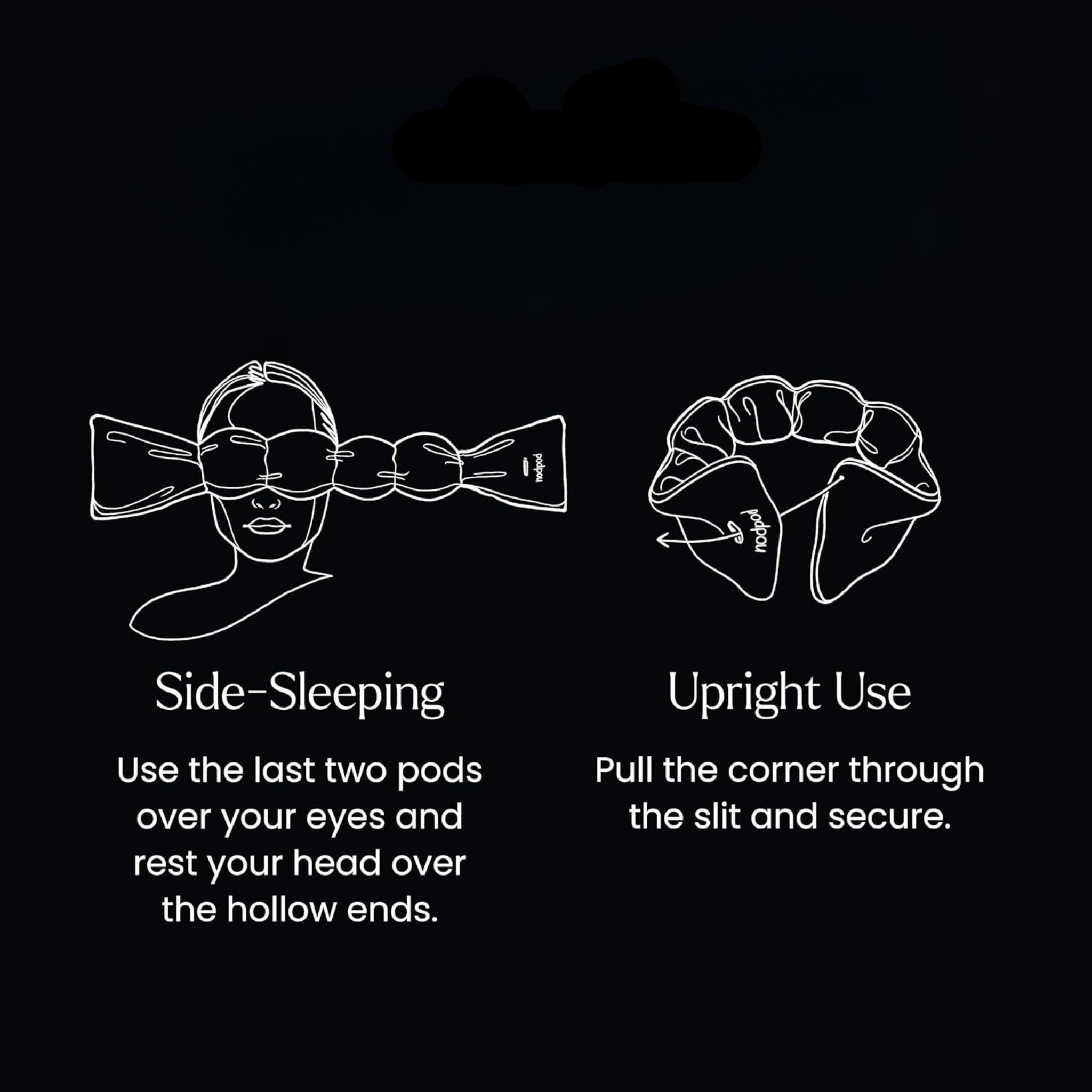 Janella Weighted Sleep Eye Mask Calm, Blackout, Cooling