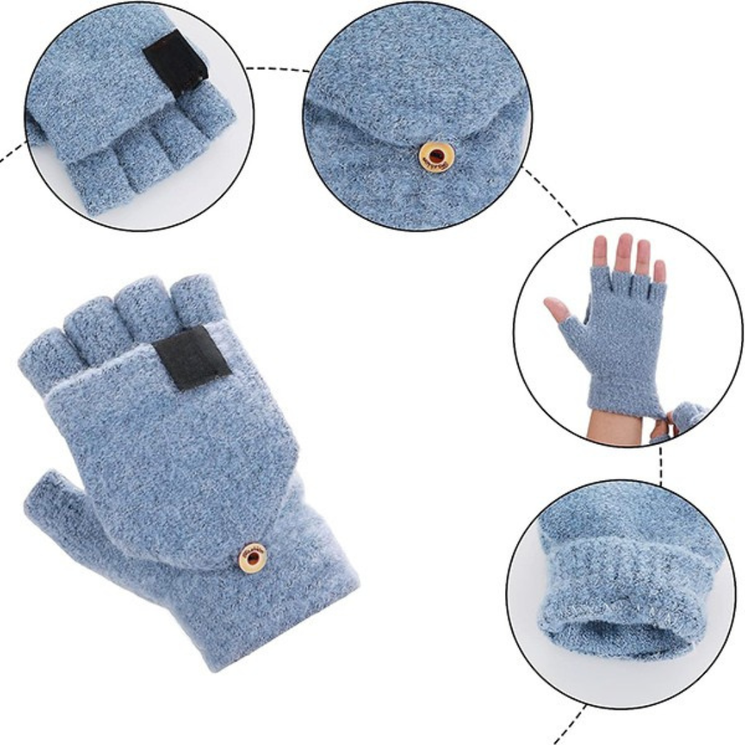 Roxane Heated Fingerless Gloves Warm Hands Soft USB