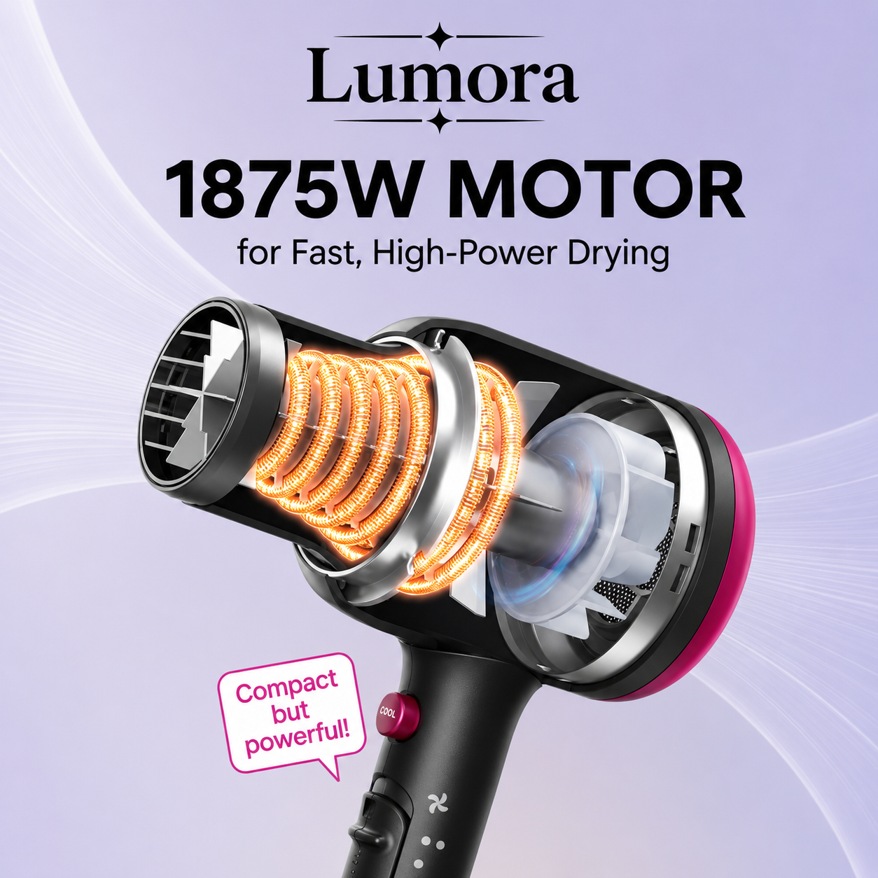 Christine Ionic Hair Dryer Faster Drying, Smoother Shine, Diffuser